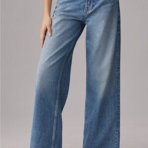Reformation Cary High Rise Slouchy Wide Leg Short Jeans